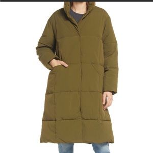 Madewell Duvet Puffer Coat in Kale